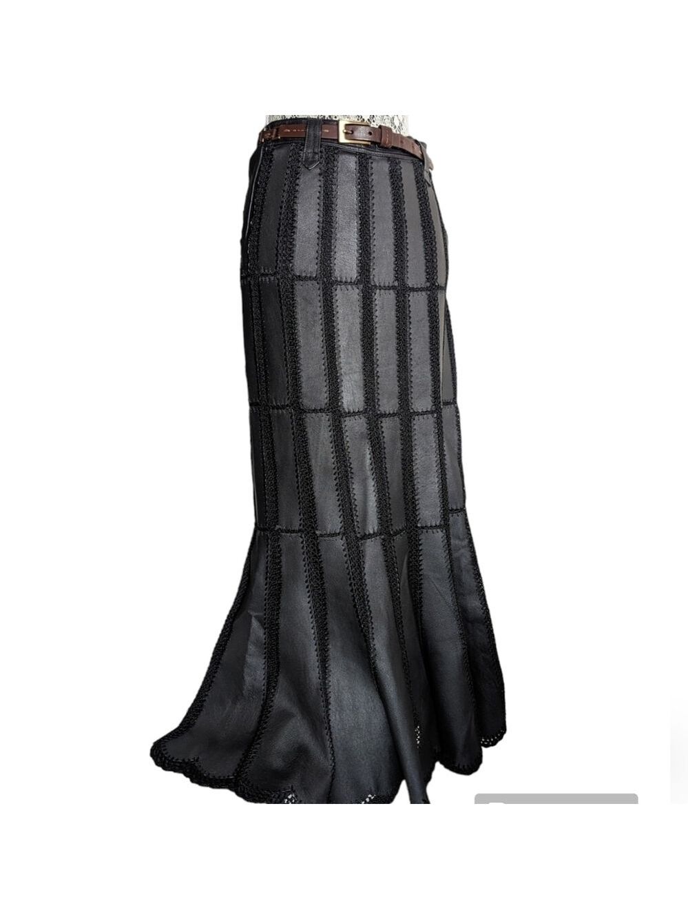 HP. Vintage Pig Leather Skirt - Picture 4 of 14